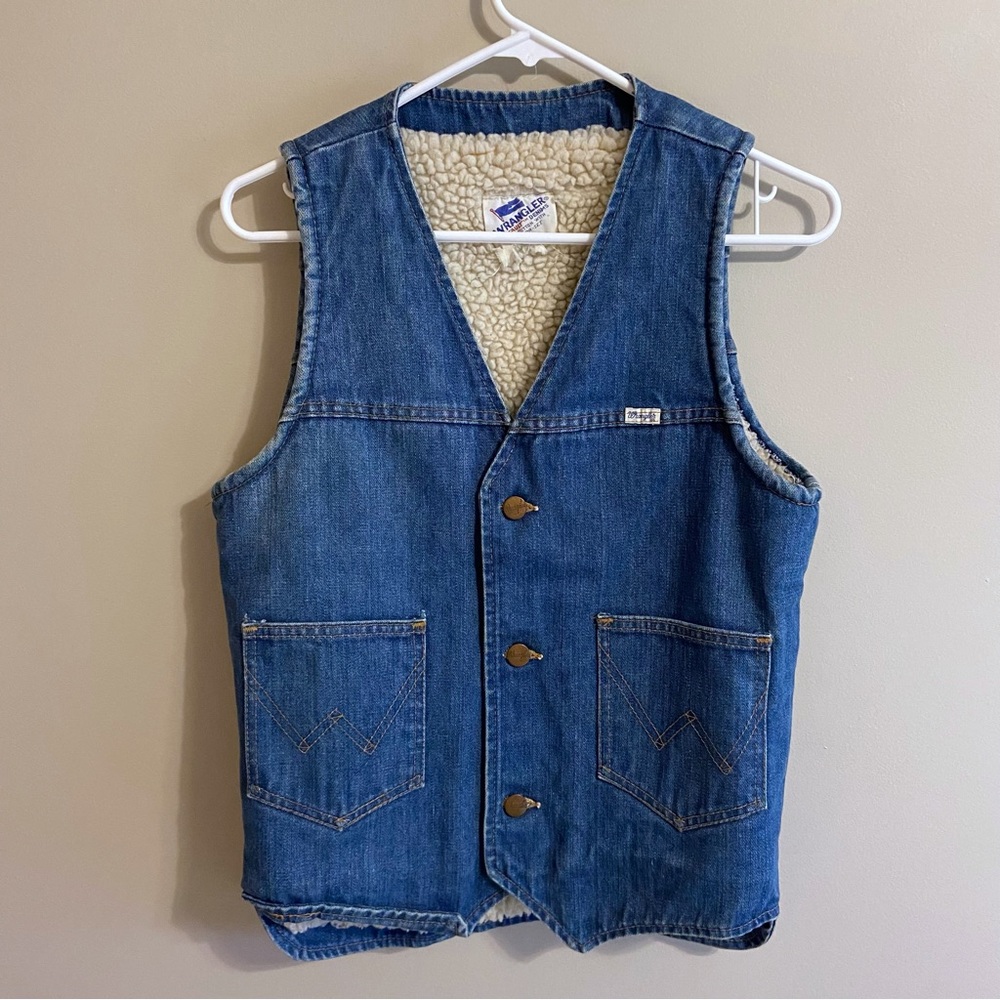 Vintage Wrangler Denim Sherpa Vest